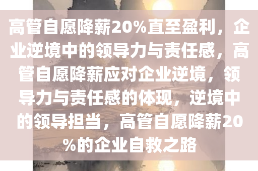 高管自愿降薪20%直至盈利，企业逆境中的领导力与责任感，高管自愿降薪应对企业逆境，领导力与责任感的体现，逆境中的领导担当，高管自愿降薪20%的企业自救之路