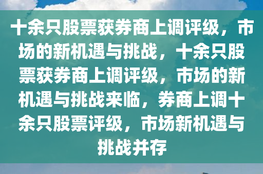 十余只股票获券商上调评级，市场的新机遇与挑战，十余只股票获券商上调评级，市场的新机遇与挑战来临，券商上调十余只股票评级，市场新机遇与挑战并存