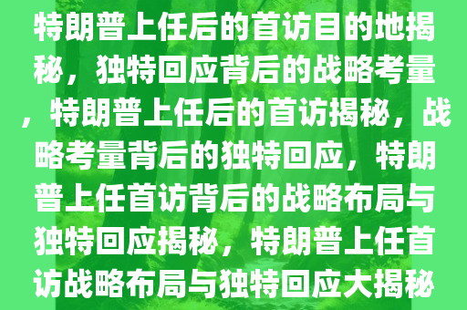 特朗普上任后的首访目的地揭秘，独特回应背后的战略考量，特朗普上任后的首访揭秘，战略考量背后的独特回应，特朗普上任首访背后的战略布局与独特回应揭秘，特朗普上任首访战略布局与独特回应大揭秘