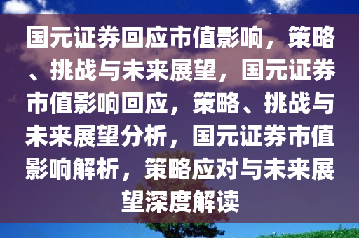 国元证券回应市值影响，策略、挑战与未来展望，国元证券市值影响回应，策略、挑战与未来展望分析，国元证券市值影响解析，策略应对与未来展望深度解读