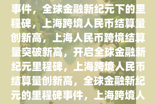 上海跨境人民币结算量创新高，全球金融新纪元下的里程碑事件，全球金融新纪元下的里程碑，上海跨境人民币结算量创新高，上海人民币跨境结算量突破新高，开启全球金融新纪元里程碑，上海跨境人民币结算量创新高，全球金融新纪元的里程碑事件，上海跨境人民币结算量再创新高，开启全球金融新纪元里程碑