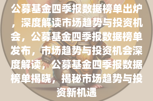 公募基金四季报数据榜单出炉，深度解读市场趋势与投资机会，公募基金四季报数据榜单发布，市场趋势与投资机会深度解读，公募基金四季报数据榜单揭晓，揭秘市场趋势与投资新机遇