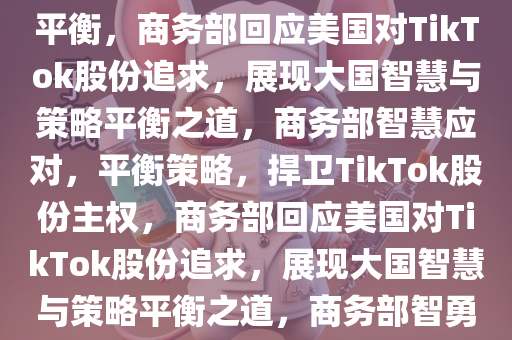 商务部回应美国对TikTok股份的渴望，展现大国智慧与策略平衡，商务部回应美国对TikTok股份追求，展现大国智慧与策略平衡之道，商务部智慧应对，平衡策略，捍卫TikTok股份主权，商务部回应美国对TikTok股份追求，展现大国智慧与策略平衡之道，商务部智勇回应美国TikTok股份追求，彰显策略平衡之道