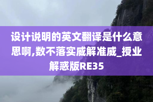 设计说明的英文翻译是什么意思啊,数不落实威解准威_授业解惑版RE35