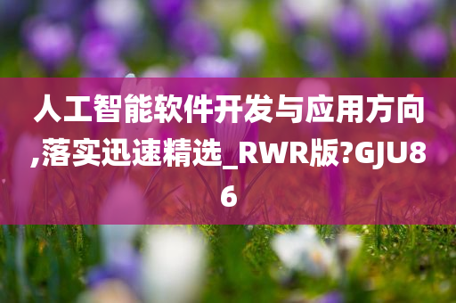 人工智能软件开发与应用方向,落实迅速精选_RWR版?GJU86