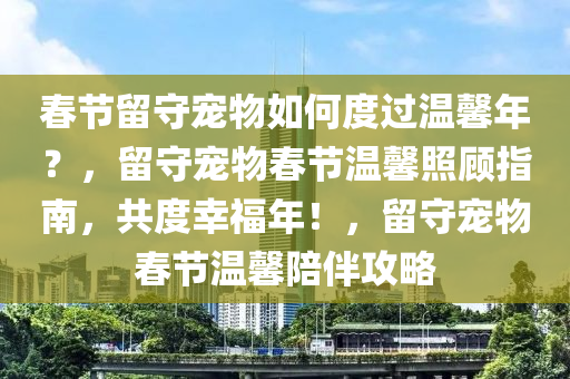 春节留守宠物如何度过温馨年？，留守宠物春节温馨照顾指南，共度幸福年！，留守宠物春节温馨陪伴攻略