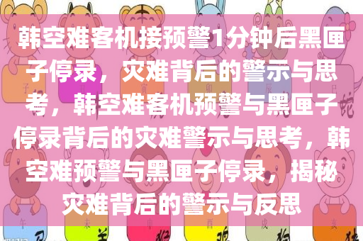 韩空难客机接预警1分钟后黑匣子停录，灾难背后的警示与思考，韩空难客机预警与黑匣子停录背后的灾难警示与思考，韩空难预警与黑匣子停录，揭秘灾难背后的警示与反思