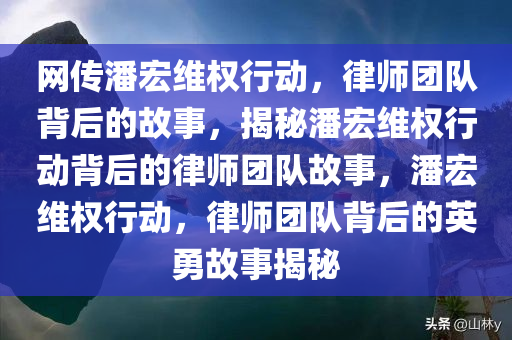 网传潘宏维权行动，律师团队背后的故事，揭秘潘宏维权行动背后的律师团队故事，潘宏维权行动，律师团队背后的英勇故事揭秘