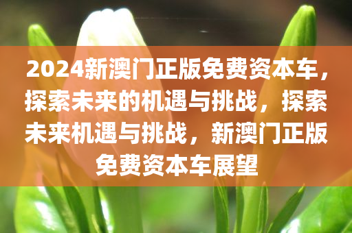 2024新澳门正版免费资本车，探索未来的机遇与挑战，探索未来机遇与挑战，新澳门正版免费资本车展望