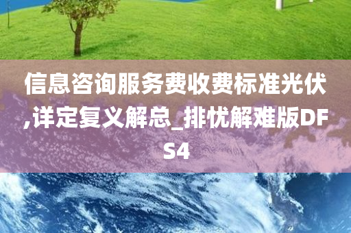 信息咨询服务费收费标准光伏,详定复义解总_排忧解难版DFS4