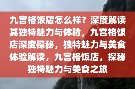 九宫格饭店怎么样？深度解读其独特魅力与体验，九宫格饭店深度探秘，独特魅力与美食体验解读，九宫格饭店，探秘独特魅力与美食之旅