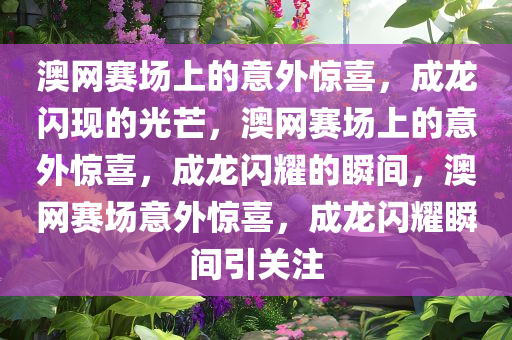 澳网赛场上的意外惊喜，成龙闪现的光芒，澳网赛场上的意外惊喜，成龙闪耀的瞬间，澳网赛场意外惊喜，成龙闪耀瞬间引关注