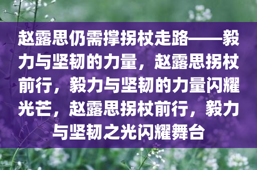 赵露思仍需撑拐杖走路——毅力与坚韧的力量，赵露思拐杖前行，毅力与坚韧的力量闪耀光芒，赵露思拐杖前行，毅力与坚韧之光闪耀舞台