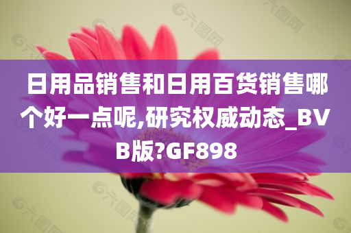 日用品销售和日用百货销售哪个好一点呢,研究权威动态_BVB版?GF898