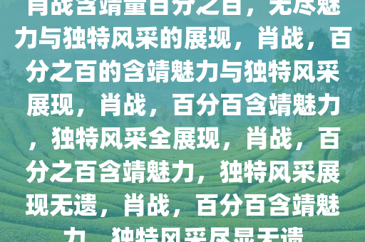 肖战含靖量百分之百，无尽魅力与独特风采的展现，肖战，百分之百的含靖魅力与独特风采展现，肖战，百分百含靖魅力，独特风采全展现，肖战，百分之百含靖魅力，独特风采展现无遗，肖战，百分百含靖魅力，独特风采尽显无遗