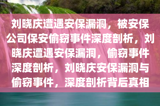 刘晓庆遭遇安保漏洞，被安保公司保安偷窃事件深度剖析，刘晓庆遭遇安保漏洞，偷窃事件深度剖析，刘晓庆安保漏洞与偷窃事件，深度剖析背后真相