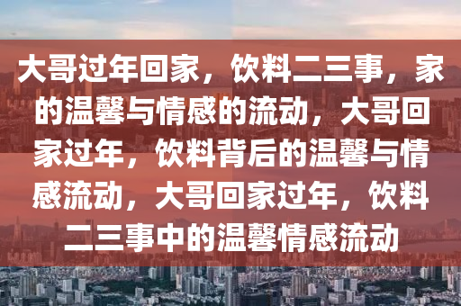 大哥过年回家，饮料二三事，家的温馨与情感的流动，大哥回家过年，饮料背后的温馨与情感流动，大哥回家过年，饮料二三事中的温馨情感流动