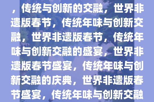 首个世界非遗版春节年味满满，传统与创新的交融，世界非遗版春节，传统年味与创新交融，世界非遗版春节，传统年味与创新交融的盛宴，世界非遗版春节盛宴，传统年味与创新交融的庆典，世界非遗版春节盛宴，传统年味与创新交融的年度庆典