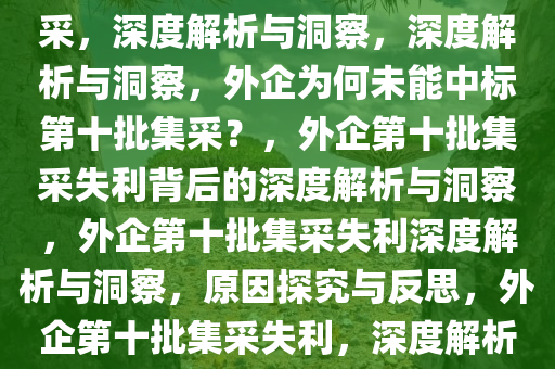 为什么外企未能中标第十批集采，深度解析与洞察，深度解析与洞察，外企为何未能中标第十批集采？，外企第十批集采失利背后的深度解析与洞察，外企第十批集采失利深度解析与洞察，原因探究与反思，外企第十批集采失利，深度解析与洞察