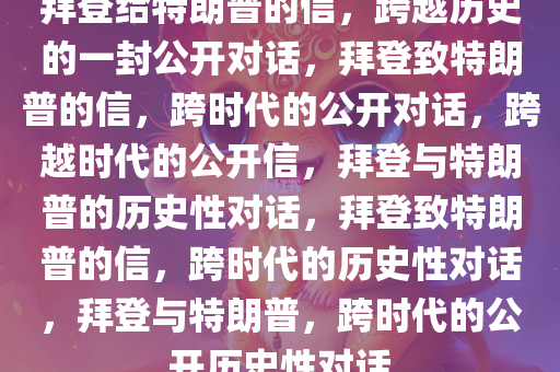 拜登给特朗普的信，跨越历史的一封公开对话，拜登致特朗普的信，跨时代的公开对话，跨越时代的公开信，拜登与特朗普的历史性对话，拜登致特朗普的信，跨时代的历史性对话，拜登与特朗普，跨时代的公开历史性对话