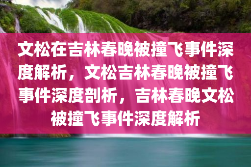 文松在吉林春晚被撞飞事件深度解析，文松吉林春晚被撞飞事件深度剖析，吉林春晚文松被撞飞事件深度解析