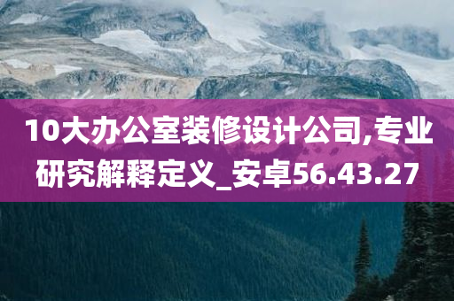 10大办公室装修设计公司,专业研究解释定义_安卓56.43.27