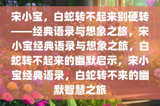 宋小宝，白蛇转不起来别硬转——经典语录与想象之旅，宋小宝经典语录与想象之旅，白蛇转不起来的幽默启示，宋小宝经典语录，白蛇转不来的幽默智慧之旅