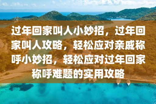 过年回家叫人小妙招，过年回家叫人攻略，轻松应对亲戚称呼小妙招，轻松应对过年回家称呼难题的实用攻略