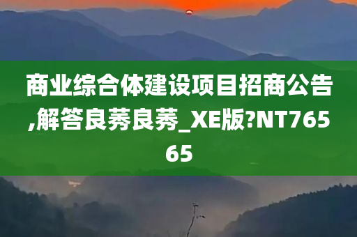 商业综合体建设项目招商公告,解答良莠良莠_XE版?NT76565