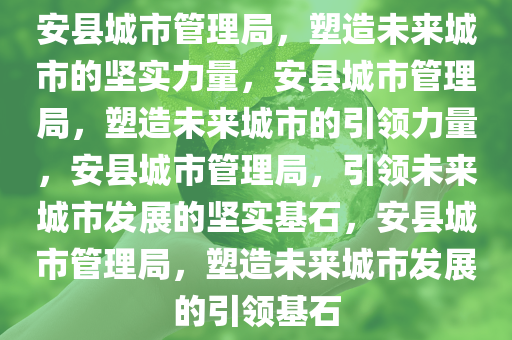 安县城市管理局，塑造未来城市的坚实力量，安县城市管理局，塑造未来城市的引领力量，安县城市管理局，引领未来城市发展的坚实基石，安县城市管理局，塑造未来城市发展的引领基石