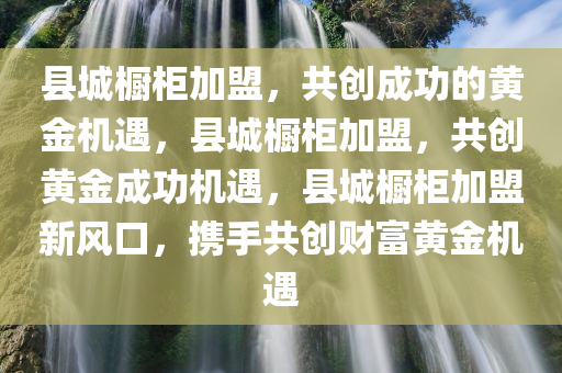 县城橱柜加盟，共创成功的黄金机遇，县城橱柜加盟，共创黄金成功机遇，县城橱柜加盟新风口，携手共创财富黄金机遇