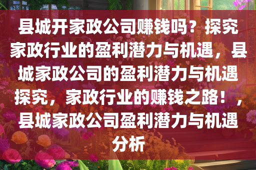 县城开家政公司赚钱吗？探究家政行业的盈利潜力与机遇，县城家政公司的盈利潜力与机遇探究，家政行业的赚钱之路！，县城家政公司盈利潜力与机遇分析