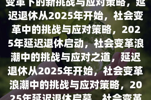 延迟退休从2025年开始，社会变革下的新挑战与应对策略，延迟退休从2025年开始，社会变革中的挑战与应对策略，2025年延迟退休启动，社会变革浪潮中的挑战与应对之道，延迟退休从2025年开始，社会变革浪潮中的挑战与应对策略，2025年延迟退休启幕，社会变革浪潮中的挑战与应对策略