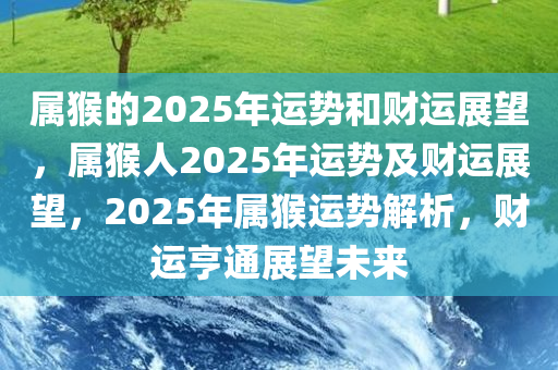 属猴的2025年运势和财运展望，属猴人2025年运势及财运展望，2025年属猴运势解析，财运亨通展望未来