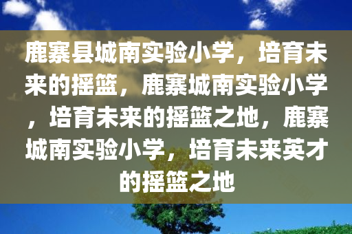 鹿寨县城南实验小学，培育未来的摇篮，鹿寨城南实验小学，培育未来的摇篮之地，鹿寨城南实验小学，培育未来英才的摇篮之地