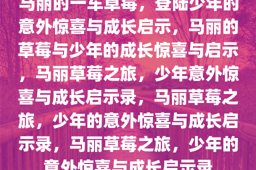 马丽的一车草莓，登陆少年的意外惊喜与成长启示，马丽的草莓与少年的成长惊喜与启示，马丽草莓之旅，少年意外惊喜与成长启示录，马丽草莓之旅，少年的意外惊喜与成长启示录，马丽草莓之旅，少年的意外惊喜与成长启示录