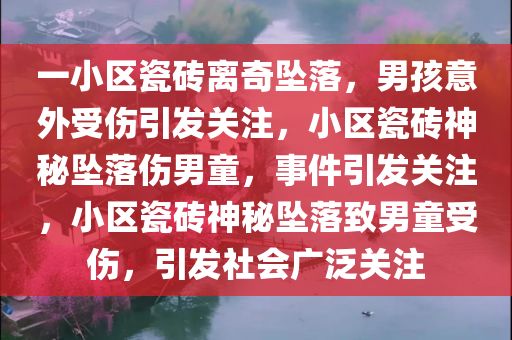 一小区瓷砖离奇坠落，男孩意外受伤引发关注，小区瓷砖神秘坠落伤男童，事件引发关注，小区瓷砖神秘坠落致男童受伤，引发社会广泛关注