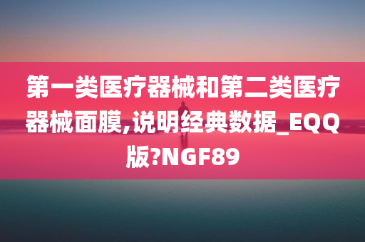 第一类医疗器械和第二类医疗器械面膜,说明经典数据_EQQ版?NGF89