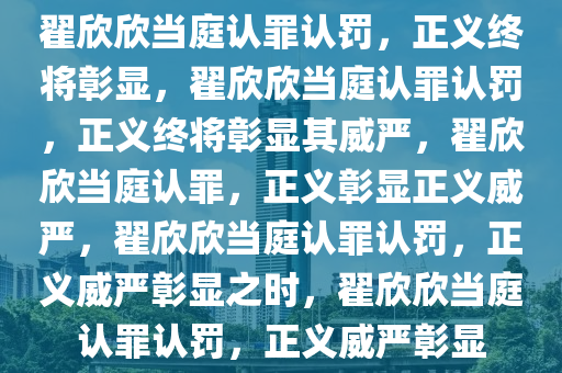 翟欣欣当庭认罪认罚