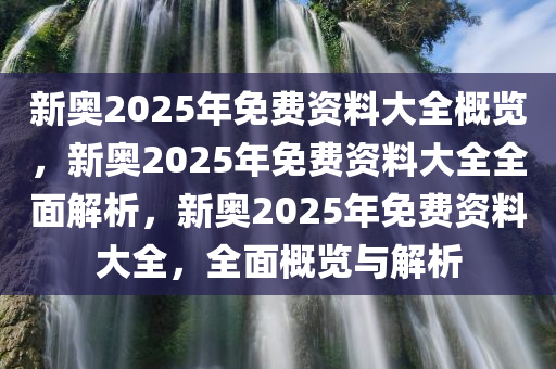 新奥2025年免费资料大全概览，新奥2025年免费资料大全全面解析，新奥2025年免费资料大全，全面概览与解析