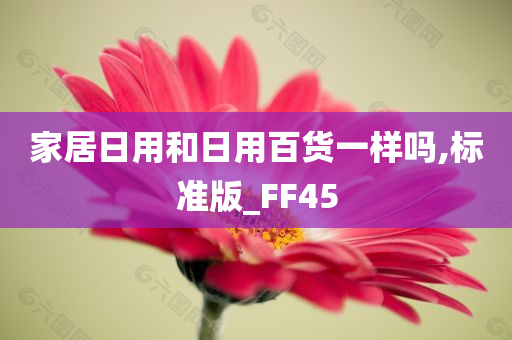 家居日用和日用百货一样吗,标准版_FF45