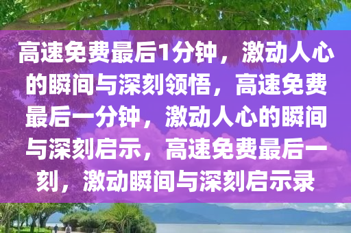 高速免费最后1分钟，激动人心的瞬间与深刻领悟，高速免费最后一分钟，激动人心的瞬间与深刻启示，高速免费最后一刻，激动瞬间与深刻启示录