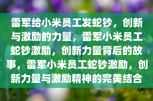 雷军给小米员工发蛇钞，创新与激励的力量，雷军小米员工蛇钞激励，创新力量背后的故事，雷军小米员工蛇钞激励，创新力量与激励精神的完美结合