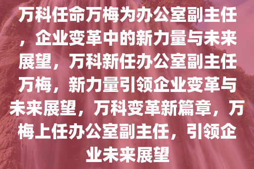 万科任命万梅为办公室副主任，企业变革中的新力量与未来展望，万科新任办公室副主任万梅，新力量引领企业变革与未来展望，万科变革新篇章，万梅上任办公室副主任，引领企业未来展望