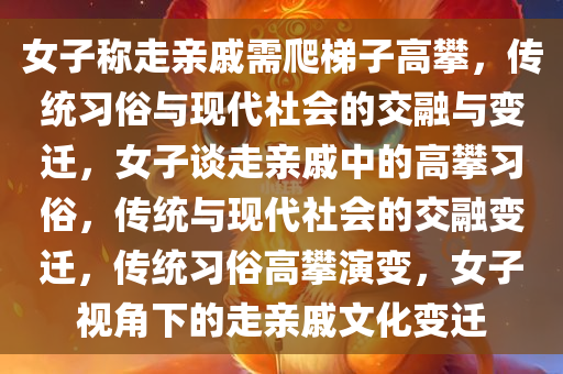 女子称走亲戚需爬梯子高攀，传统习俗与现代社会的交融与变迁，女子谈走亲戚中的高攀习俗，传统与现代社会的交融变迁，传统习俗高攀演变，女子视角下的走亲戚文化变迁