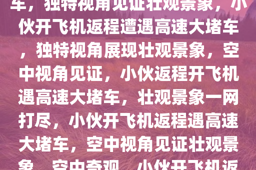 小伙开飞机返程偶遇高速大堵车，独特视角见证壮观景象，小伙开飞机返程遭遇高速大堵车，独特视角展现壮观景象，空中视角见证，小伙返程开飞机遇高速大堵车，壮观景象一网打尽，小伙开飞机返程遇高速大堵车，空中视角见证壮观景象，空中奇观，小伙开飞机返程见证高速大堵车壮观景象