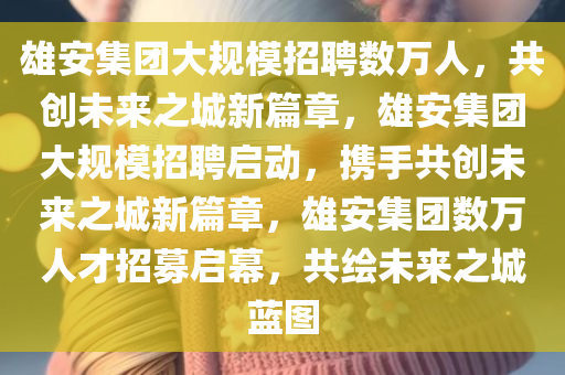 雄安集团大规模招聘数万人，共创未来之城新篇章，雄安集团大规模招聘启动，携手共创未来之城新篇章，雄安集团数万人才招募启幕，共绘未来之城蓝图