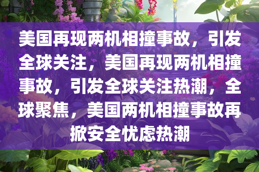 美国再现两机相撞事故，引发全球关注，美国再现两机相撞事故，引发全球关注热潮，全球聚焦，美国两机相撞事故再掀安全忧虑热潮