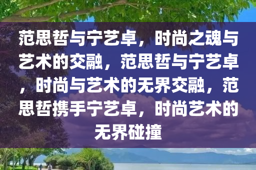 范思哲与宁艺卓，时尚之魂与艺术的交融，范思哲与宁艺卓，时尚与艺术的无界交融，范思哲携手宁艺卓，时尚艺术的无界碰撞