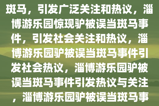 淄博一游乐园惊现，驴被用作斑马，引发广泛关注和热议，淄博游乐园惊现驴被误当斑马事件，引发社会关注和热议，淄博游乐园驴被误当斑马事件引发社会热议，淄博游乐园驴被误当斑马事件引发热议与关注，淄博游乐园驴被误当斑马事件引发社会热议